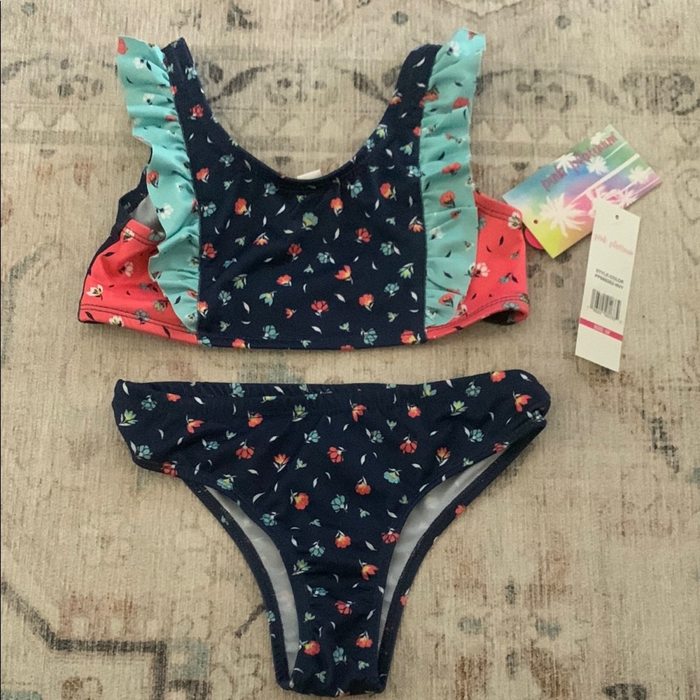 Kids Swimwear Set with Floral Design